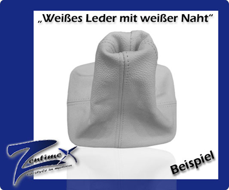 Handbremsmanschette für OPEL CORSA D 06- Leder weiß LEDER