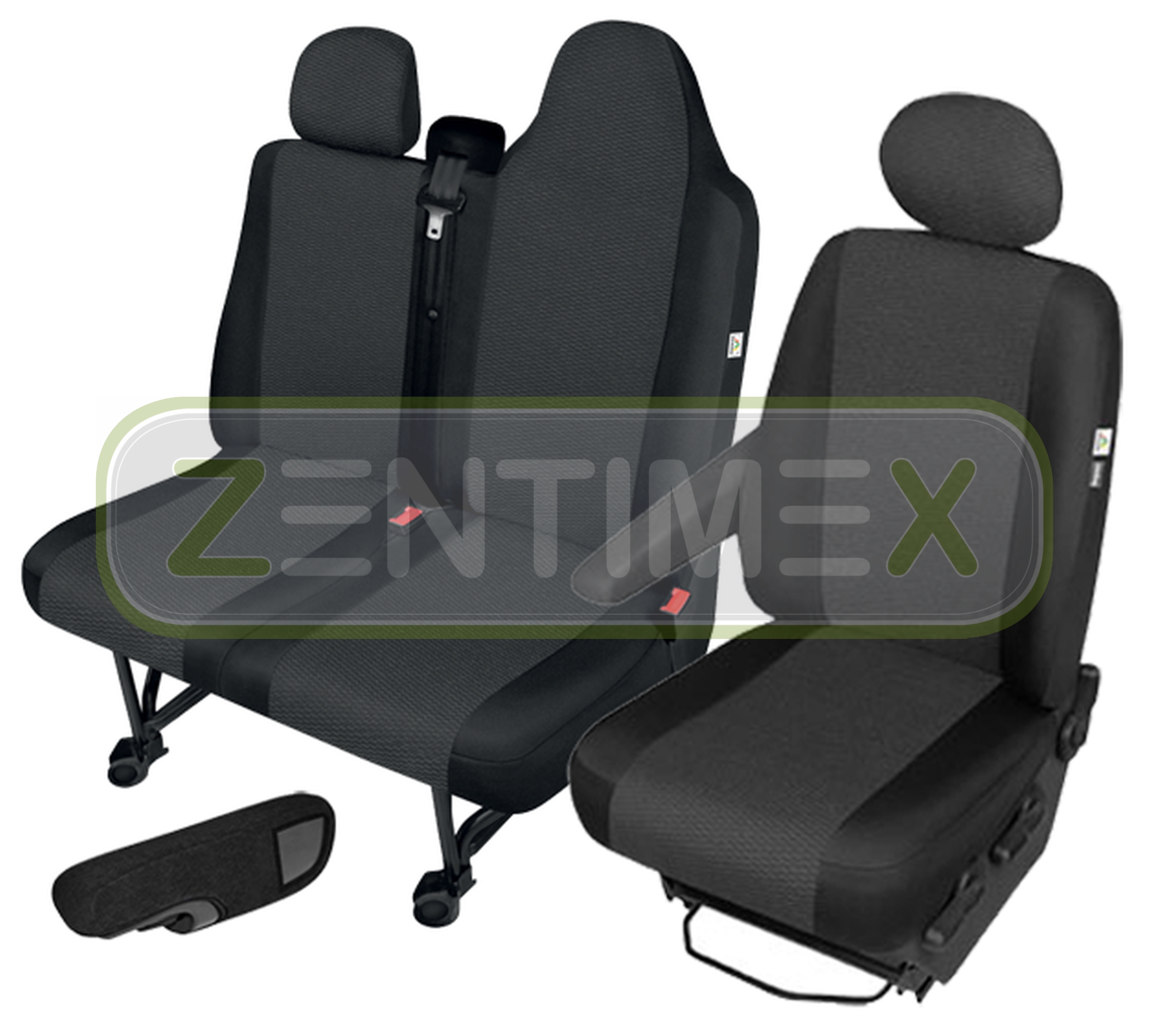 Sitzbezüge Schonbezüge SET AEE Renault Master 3 2010 Stoff schwarz 
