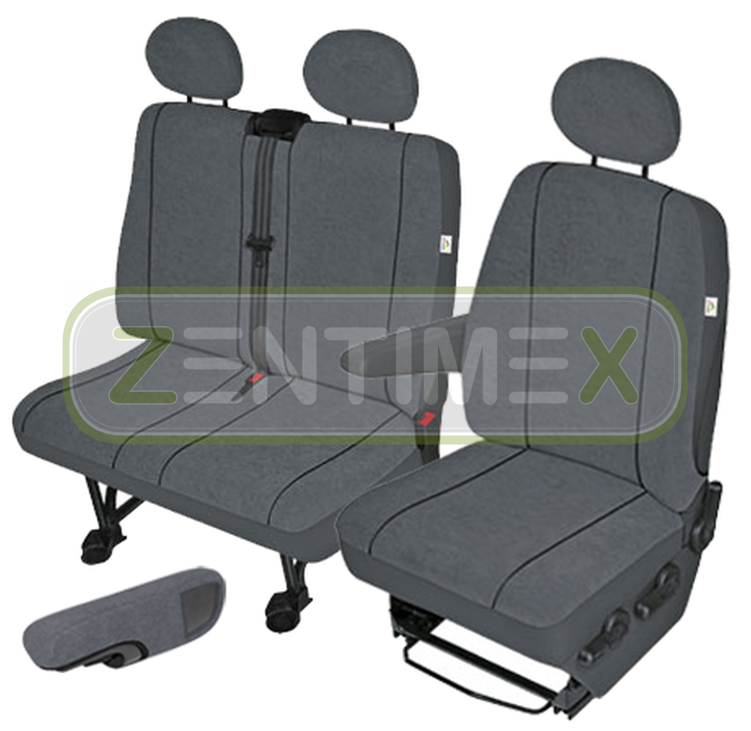 Fundas para asientos ya referencias set EEE citroen jumpy sustancia gris oscuro