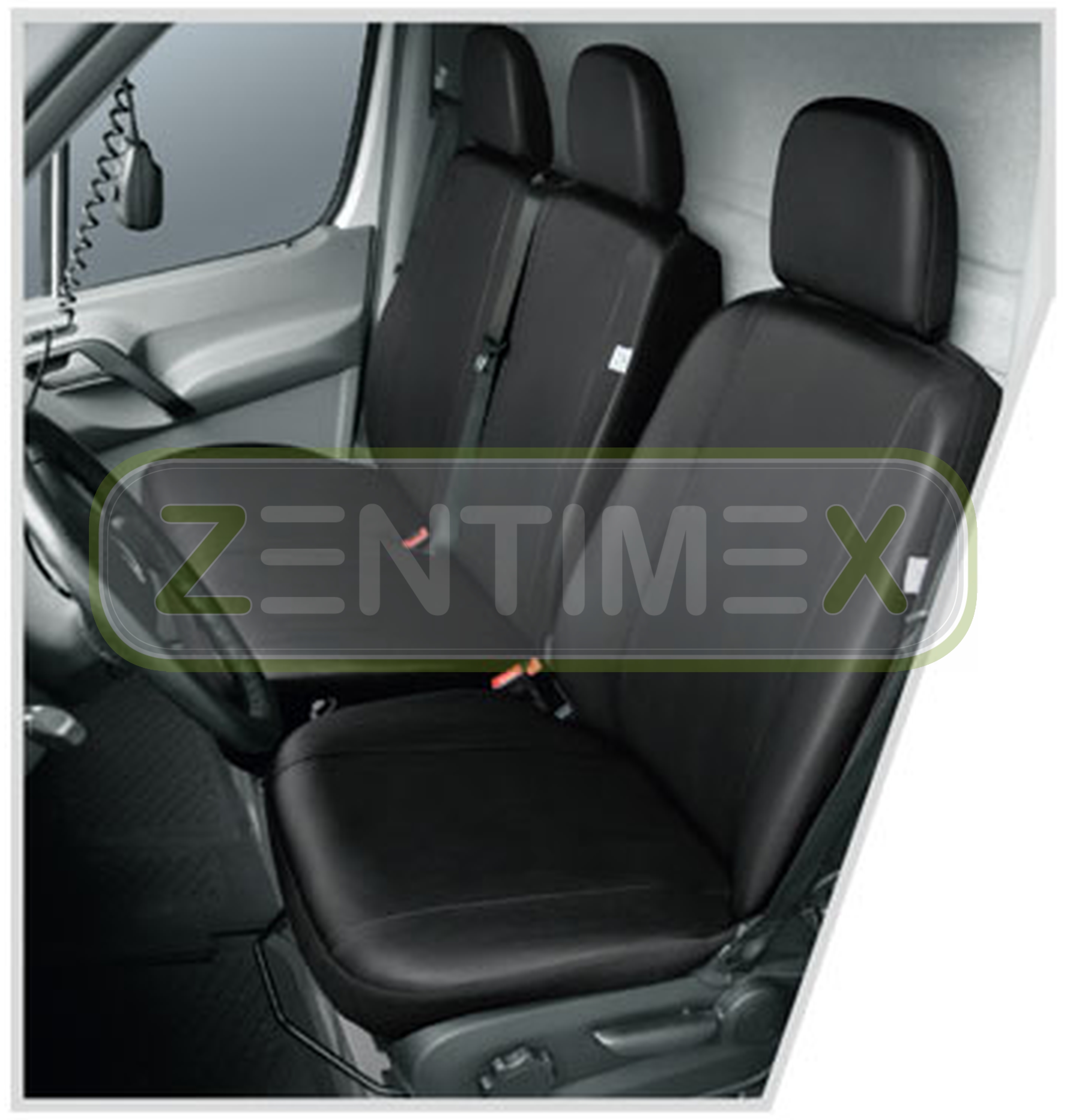 Sitzbezüge Schonbezüge SET QN VW Crafter Kunstleder schwarz