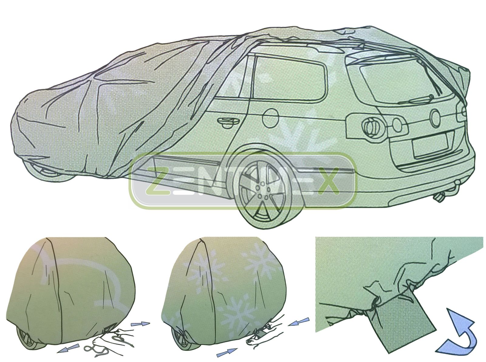 Bâche pour audi a3 8l1 Hayon Hatchback 5-porte 01.99-05.03
