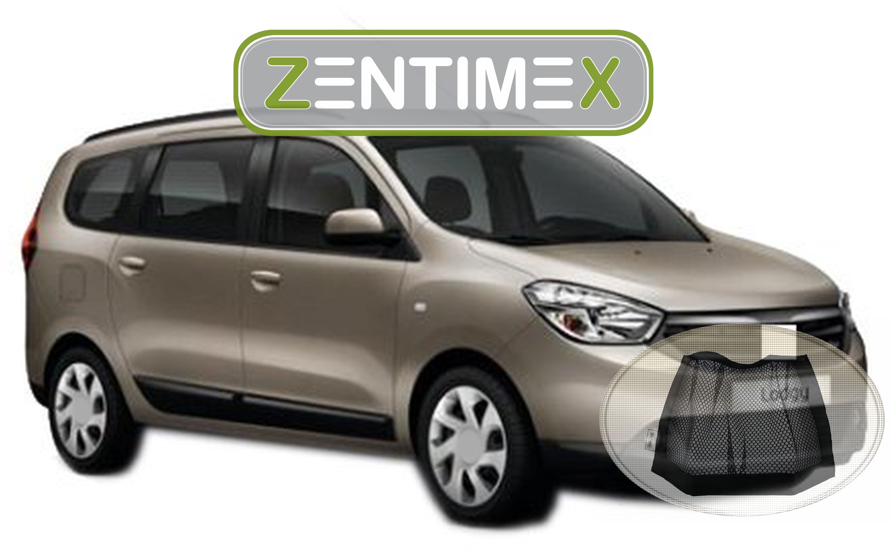 Klett-Netz für Dacia Lodgy Celebration Van Ko Z333201 Gerippte Kofferraumwanne