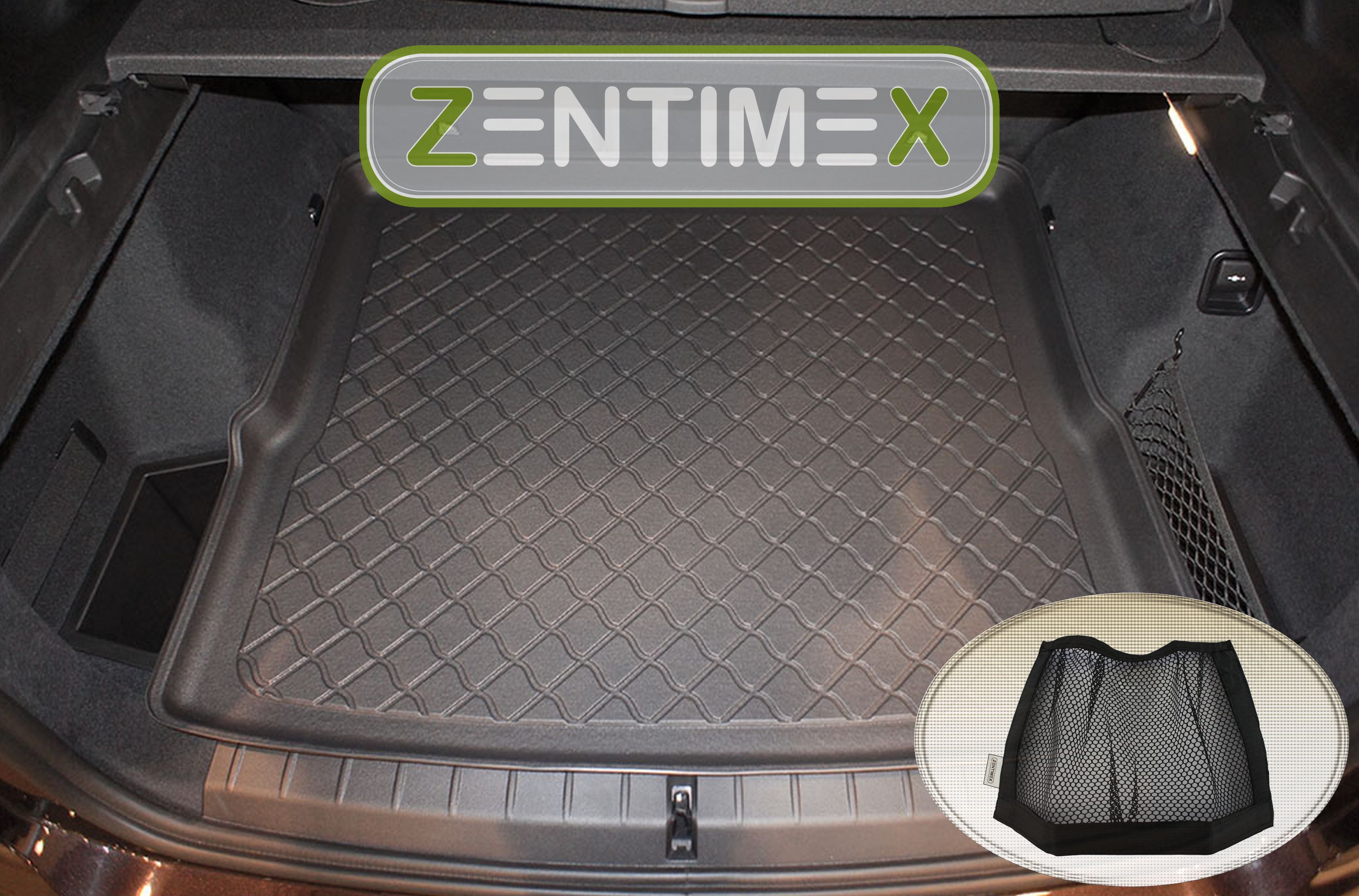 Netztasche für BMW X1 xLine F48 Steilheck Geländewagen 4C Kofferraumwanne TPE