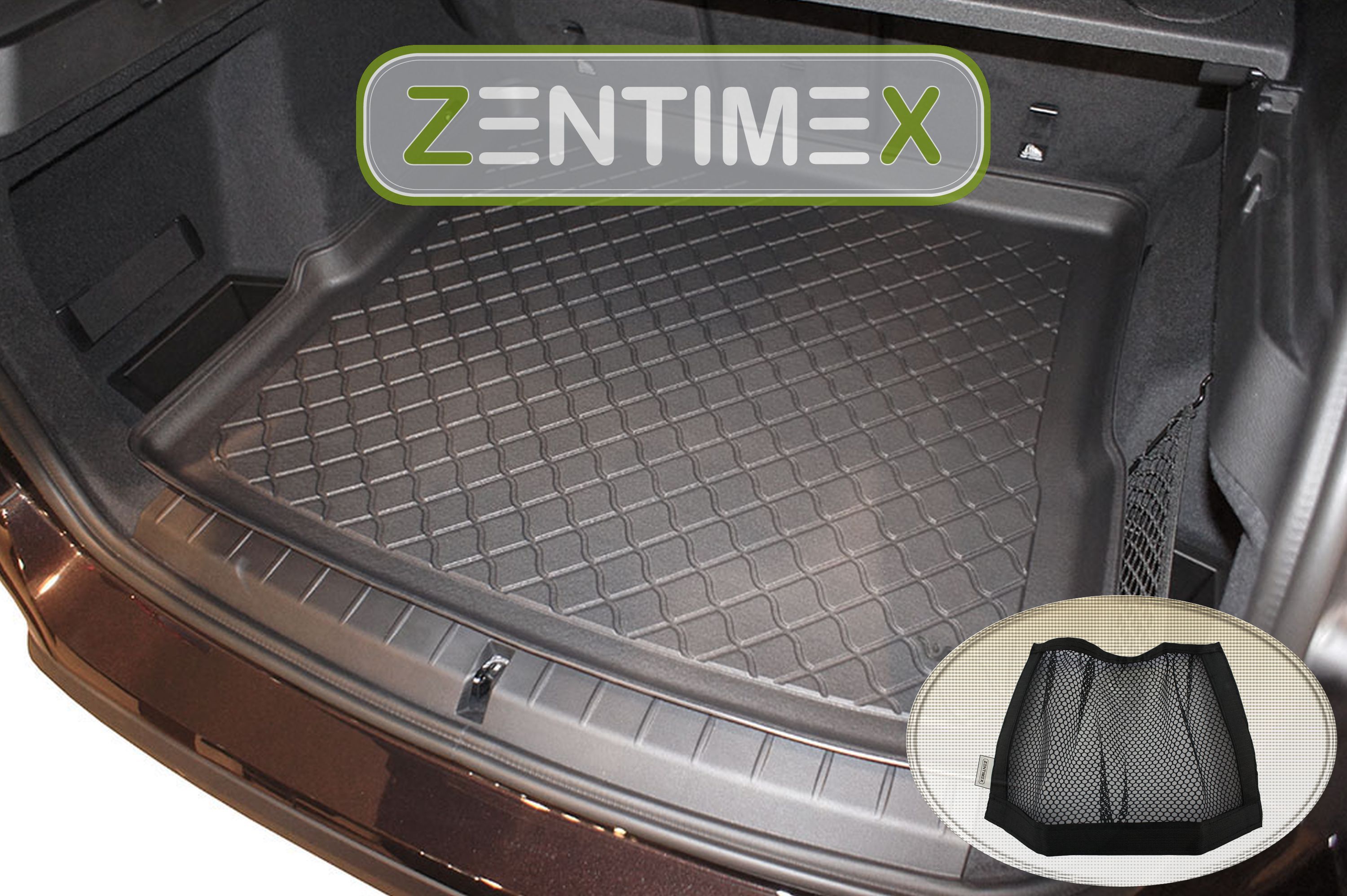 Netztasche für BMW X1 xLine F48 Steilheck Geländewagen 4C Kofferraumwanne TPE