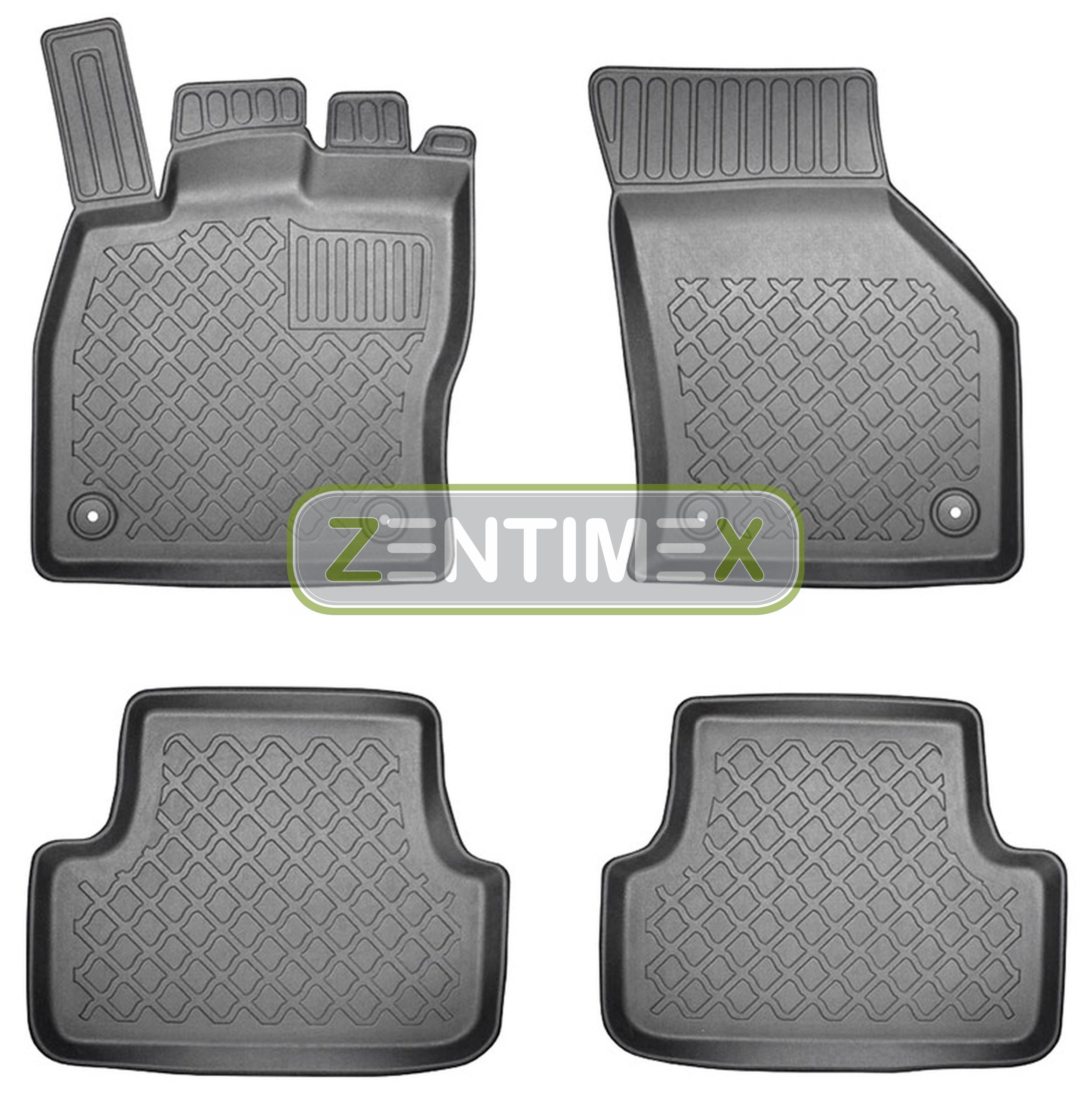 Z330971 SET Kofferraumwanne Gummifußmatten für Seat Leon SC Reference 3 5F Schrä