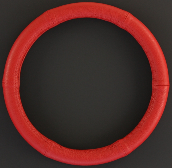  Lenkradbezug Lenkradhülle Lenkradschutz 35-36cm Leder rot 