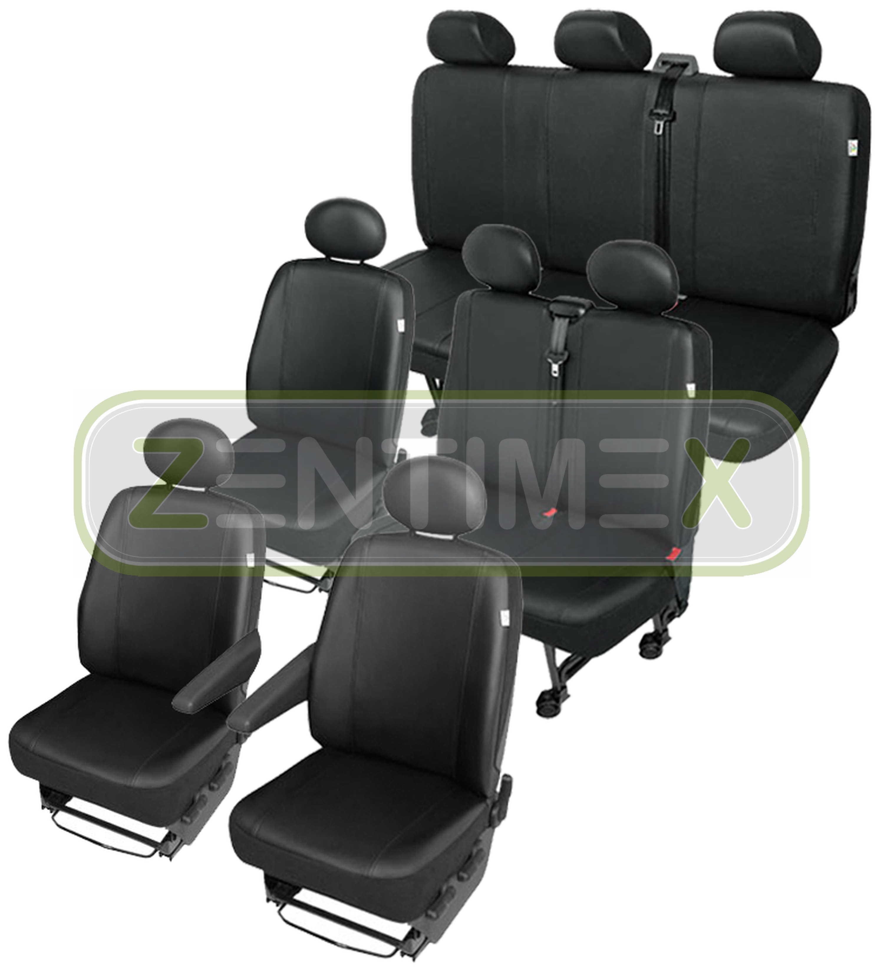 Sitzbezüge Schonbezüge SET QW Mercedes Vito Kunstleder schwarz