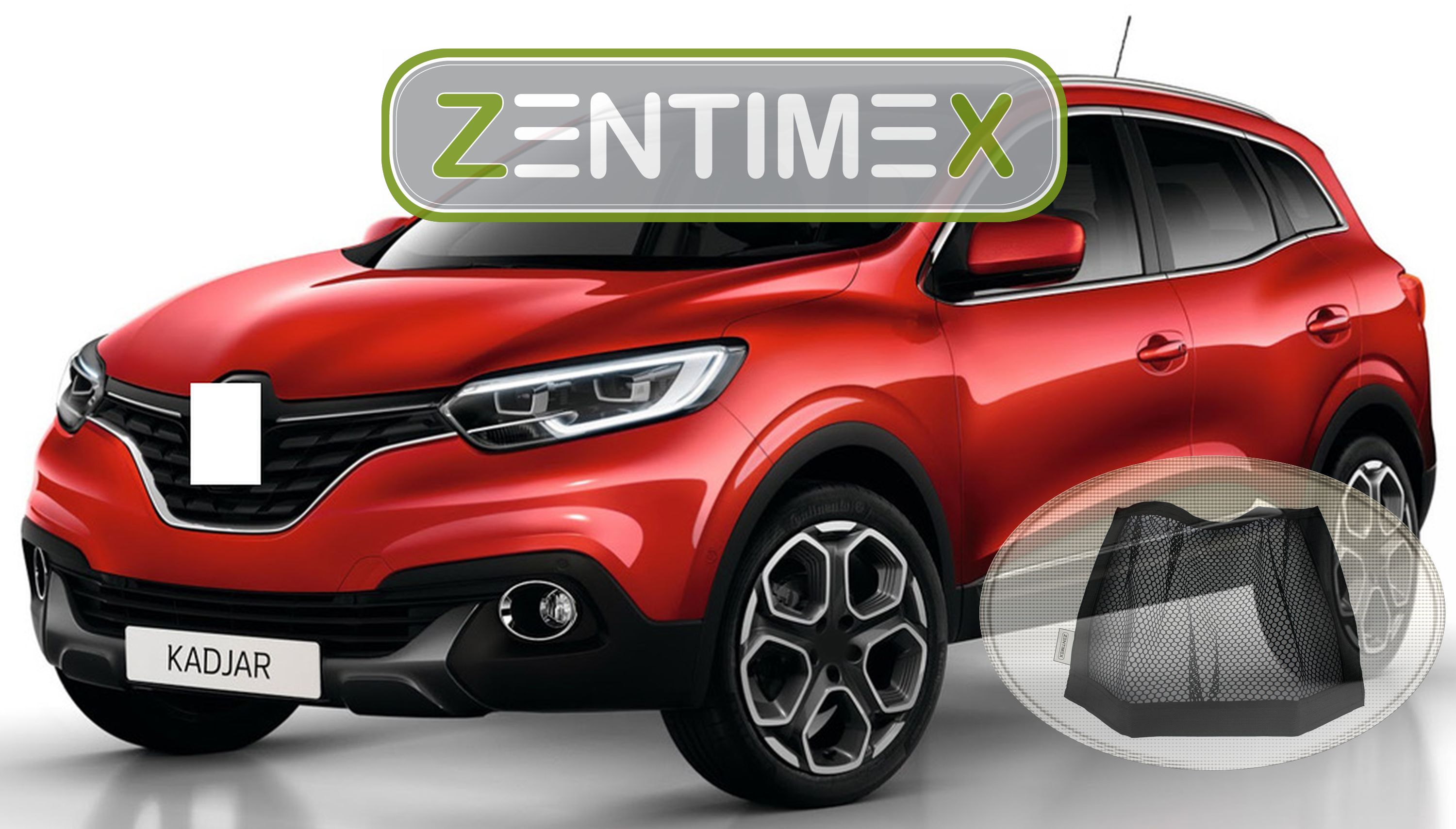 Z332745 Gerippte Kofferraumwanne Klett-Netz für Renault Kadjar 2x4 Steilheck G