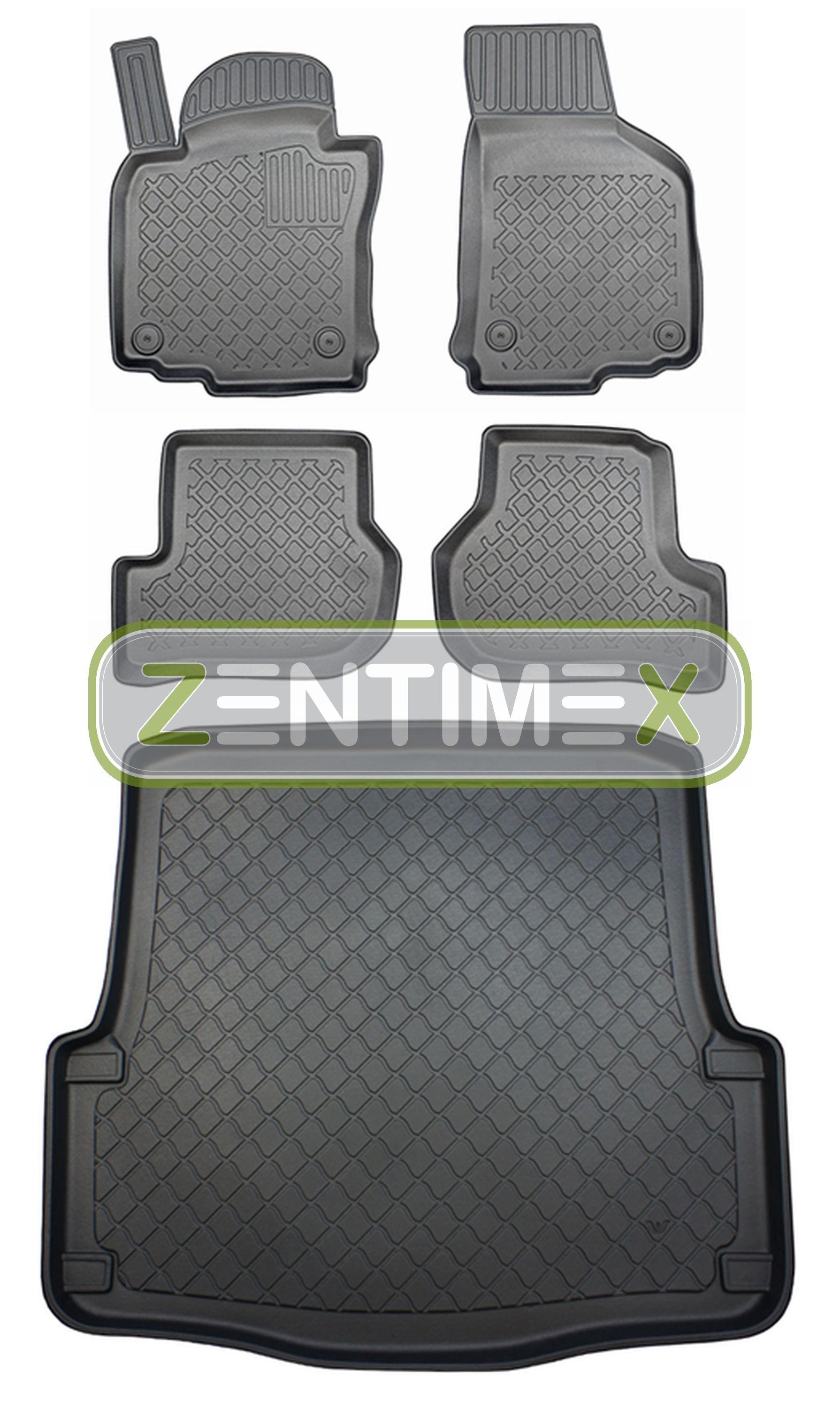 Z330895 SET Kofferraumwanne Gummifußmatten für Skoda Octavia Combi Scout 2 1Z Vo