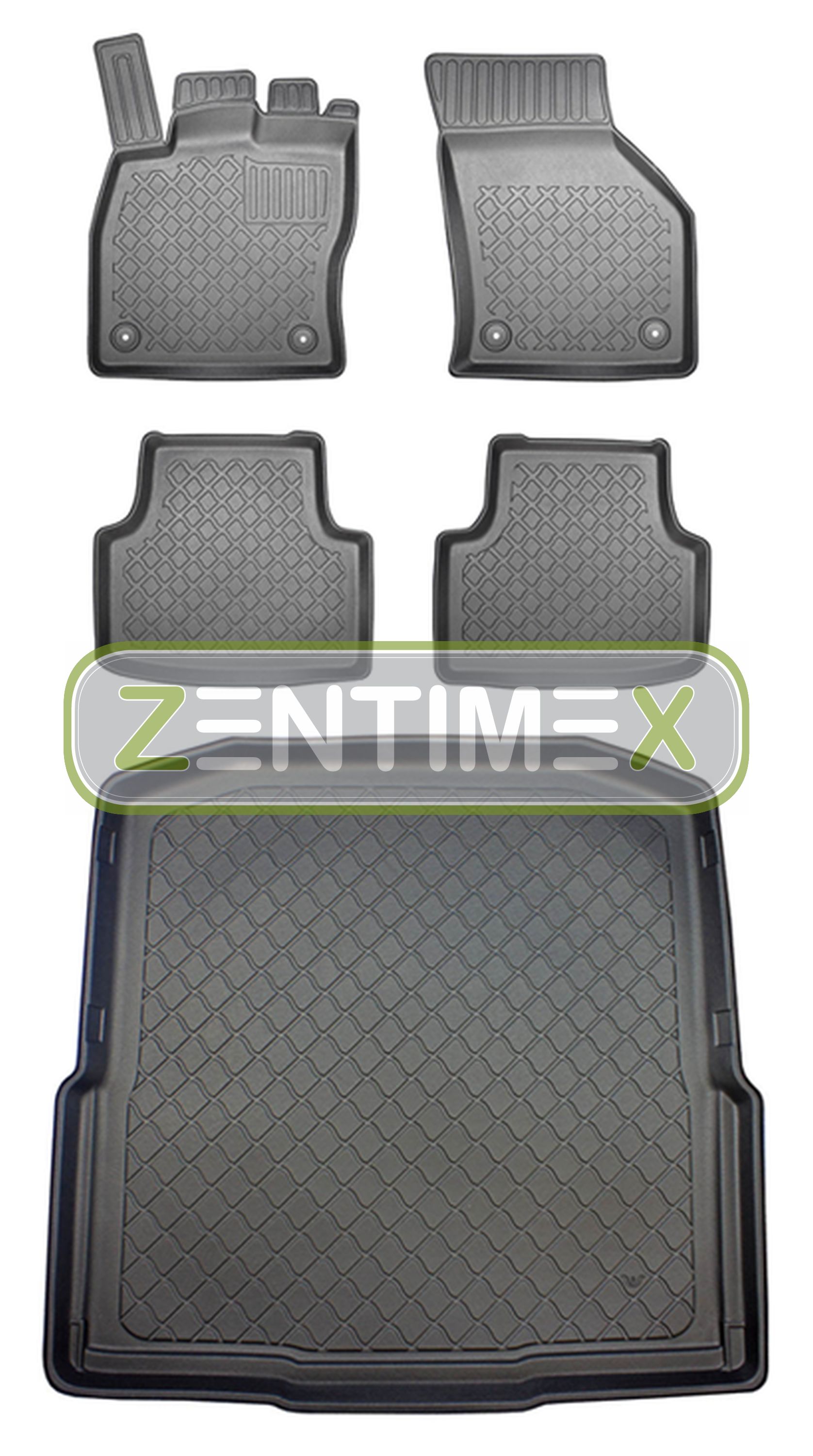 Z330816 SET Kofferraumwanne Gummifußmatten für Skoda Octavia Combi Scout 3 5E Of